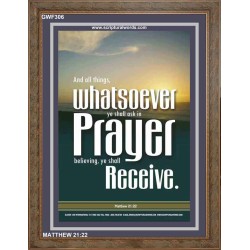 WHATSOEVER YOU ASK IN PRAYER   Contemporary Christian Poster   (GWF306)   "33x45"