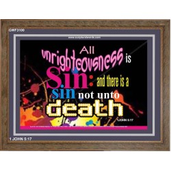 UNRIGHTEOUSNESS IS SIN   Modern Art   (GWF3100)   "45x33"