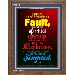 YE WHICH ARE SPIRITUAL RESTORE SUCH AS ONE   Scriptural Portrait Wooden Frame   (GWF3115)   