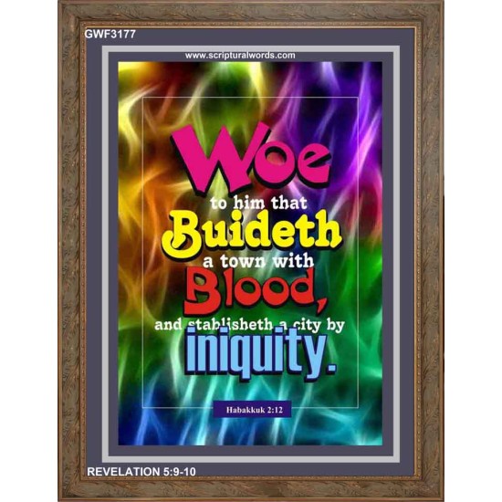 WOE    Bible Verses  Picture Frame Gift   (GWF3177)   