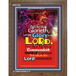 WHOM THE LORD COMMENDETH   Large Frame Scriptural Wall Art   (GWF3190)   