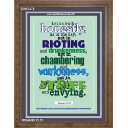 WALK HONESTLY   Christian Wall Dcor Frame   (GWF3275)   "33x45"