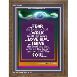WITH ALL THY HEART   Scriptural Portrait Acrylic Glass Frame   (GWF3306B)   