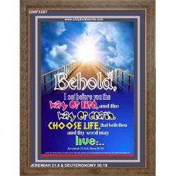 WAY OF LIFE   Biblical Art Acrylic Glass Frame   (GWF3307)   "33x45"