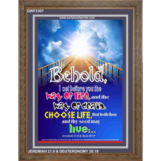 WAY OF LIFE   Biblical Art Acrylic Glass Frame   (GWF3307)   