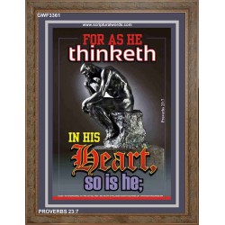 AS HE THINKETH   Inspirational Wall Art Poster   (GWF3361)   