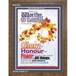 AND FOR THY PLEASURE   Inspirational Bible Verses Framed   (GWF3394)   