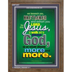 WALK AND TO PLEASE GOD   Printable Bible Verse to Frame   (GWF3407)   "33x45"