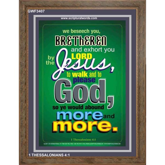 WALK AND TO PLEASE GOD   Printable Bible Verse to Frame   (GWF3407)   