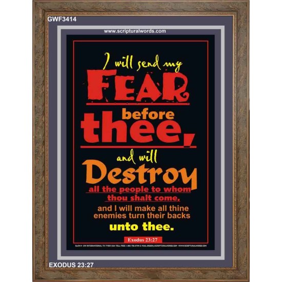 ALL THINE ENEMIES   Framed Bible Verse Online   (GWF3414)   