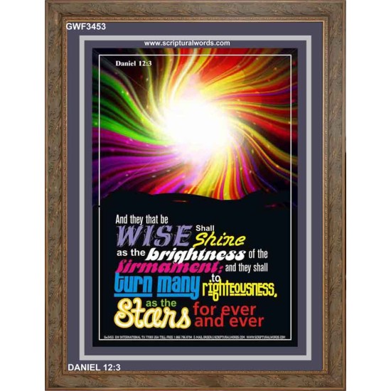 WISE SHALL SHINE AS THE BRIGHTNESS   Framed Scriptural Dcor   (GWF3453)   