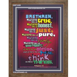 WHATSOVER THINGS ARE JUST   Christian Framed Art   (GWF3458)   "33x45"