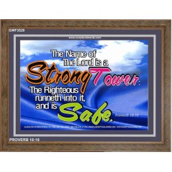 A STRONG TOWER   Encouraging Bible Verses Framed   (GWF3529)   "45x33"