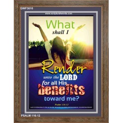 ALL HIS BENEFITS   Bible Verse Acrylic Glass Frame   (GWF3610)   