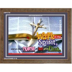 WALK IN THE SPIRIT   Framed Bible Verse   (GWF3720)   "45x33"