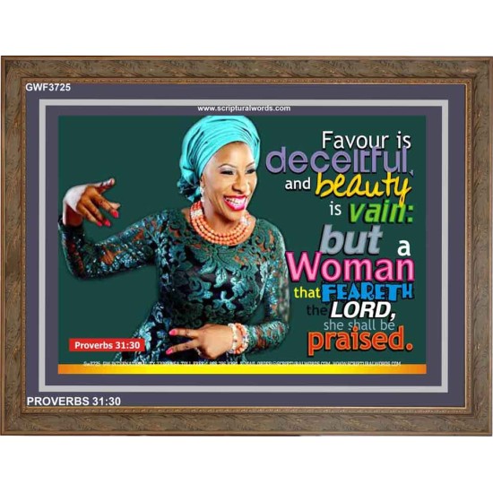 VAIN BEAUTY   Custom Framed Bible Verse   (GWF3725)   