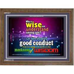 WISDOM   Scriptural Framed Signs   (GWF3817)   