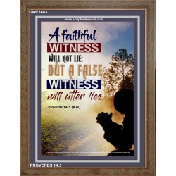 A FAITHFUL WITNESS   Encouraging Bible Verse Frame   (GWF3883)   "33x45"
