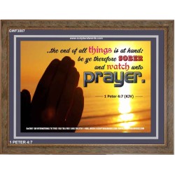 WATCH AND PRAY   Christian Wall Art Poster   (GWF3887)   "45x33"