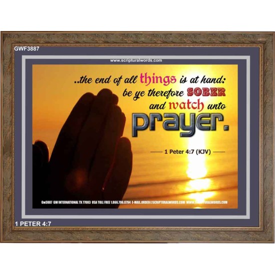 WATCH AND PRAY   Christian Wall Art Poster   (GWF3887)   