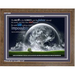 WITH GOD NOTHING SHALL BE IMPOSSIBLE   Contemporary Christian Print   (GWF3900)   "45x33"