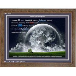 WITH GOD NOTHING SHALL BE IMPOSSIBLE   Contemporary Christian Print   (GWF3900)   