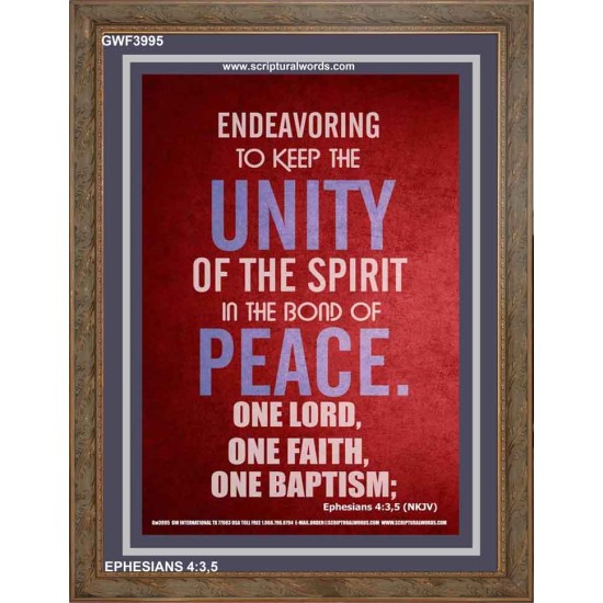 UNITY OF THE SPIRIT   Acrylic Glass Frame Scripture Art   (GWF3995)   