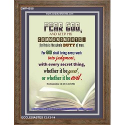 WHOLE DUTY OF MAN   Acrylic Glass Framed Bible Verse   (GWF4038)   