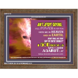 WHAT SHALL WE SAY TO THESE THINGS   Christian Quote Framed   (GWF4110)   "45x33"