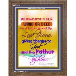 WORD OR DEED   Framed Bible Verse   (GWF4126)   