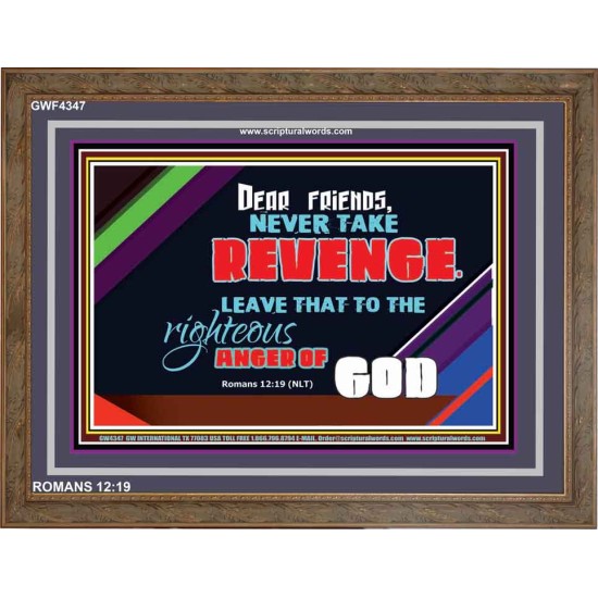 VENGEANCE BELONGS TO GOD   Frame Scriptures Dcor   (GWF4347)   