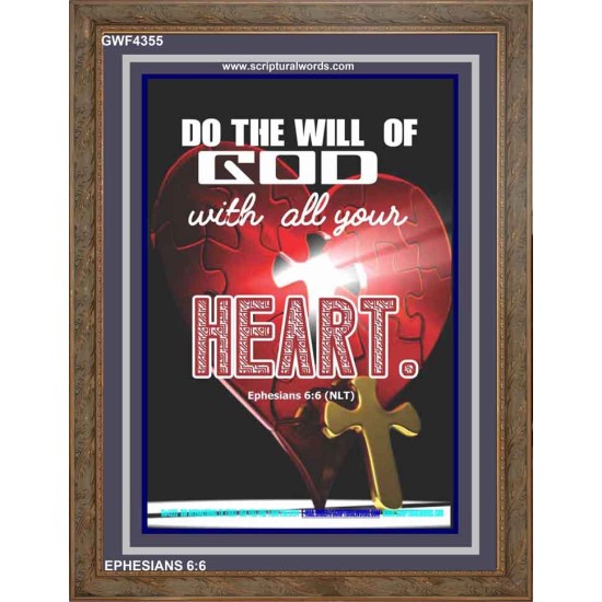 ALL YOUR HEART   Encouraging Bible Verses Framed   (GWF4355)   