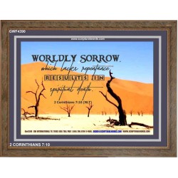 WORDLY SORROW   Custom Frame Scriptural ArtWork   (GWF4390)   "45x33"