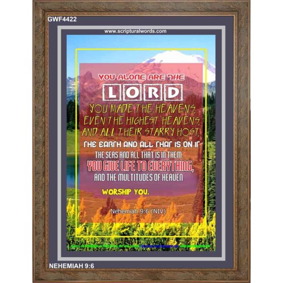 YOU ALONE ARE THE LORD   Scripture Art   (GWF4422)   