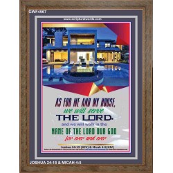 WE WILL SERVE THE LORD   Framed Bible Verses   (GWF4567)   "33x45"