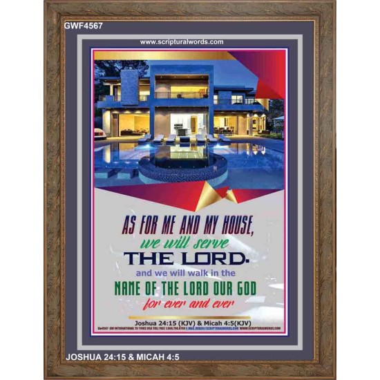 WE WILL SERVE THE LORD   Framed Bible Verses   (GWF4567)   