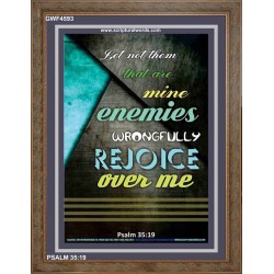 WRONGFULLY REJOICE OVER ME   Frame Bible Verses Online   (GWF4593)   