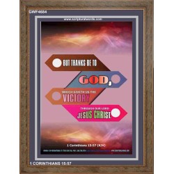 WHICH GIVETH US THE VICTORY   Christian Artwork Frame   (GWF4684)   "33x45"