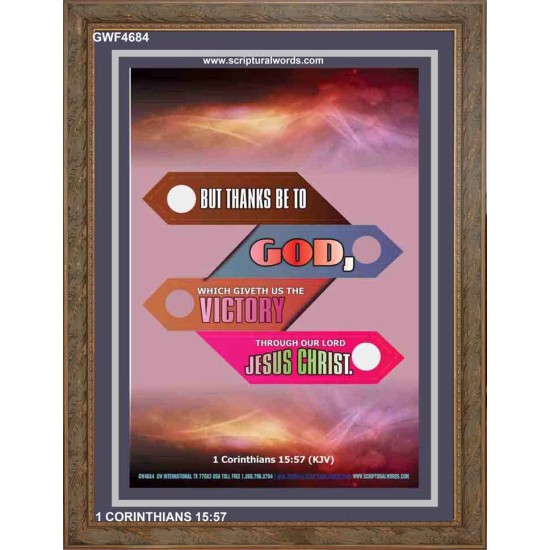 WHICH GIVETH US THE VICTORY   Christian Artwork Frame   (GWF4684)   