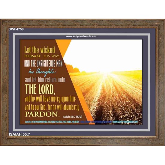WICKEDNESS   Contemporary Christian Wall Art   (GWF4758)   