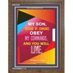 YOU WILL LIVE   Bible Verses Frame for Home   (GWF4788)   