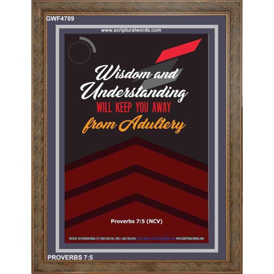 WISDOM AND UNDERSTANDING   Bible Verses Framed for Home   (GWF4789)   