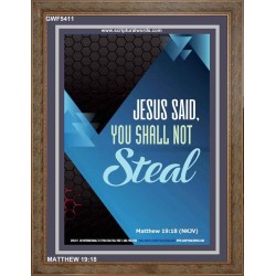 YOU SHALL NOT STEAL   Bible Verses Framed for Home Online   (GWF5411)   