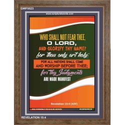 WHO SHALL NOT FEAR THEE   Christian Paintings Frame   (GWF5523)   