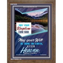 YOUR WILL BE DONE ON EARTH   Contemporary Christian Wall Art Frame   (GWF5529)   "33x45"