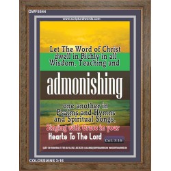 ADMONISHING   Scriptural Portrait Acrylic Glass Frame   (GWF5544)   