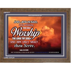 WORSHIP   Home Decor Art   (GWF6377)   "45x33"