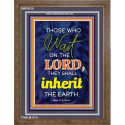 WAIT ON THE LORD   contemporary Christian Art Frame   (GWF6519)   "33x45"