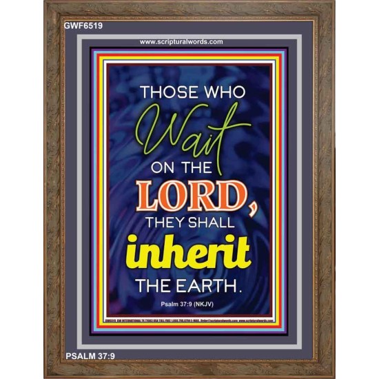 WAIT ON THE LORD   contemporary Christian Art Frame   (GWF6519)   