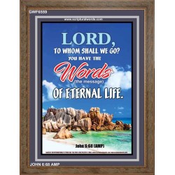 WORDS OF ETERNAL LIFE   Biblical Art Acrylic Glass Frame    (GWF6559)   
